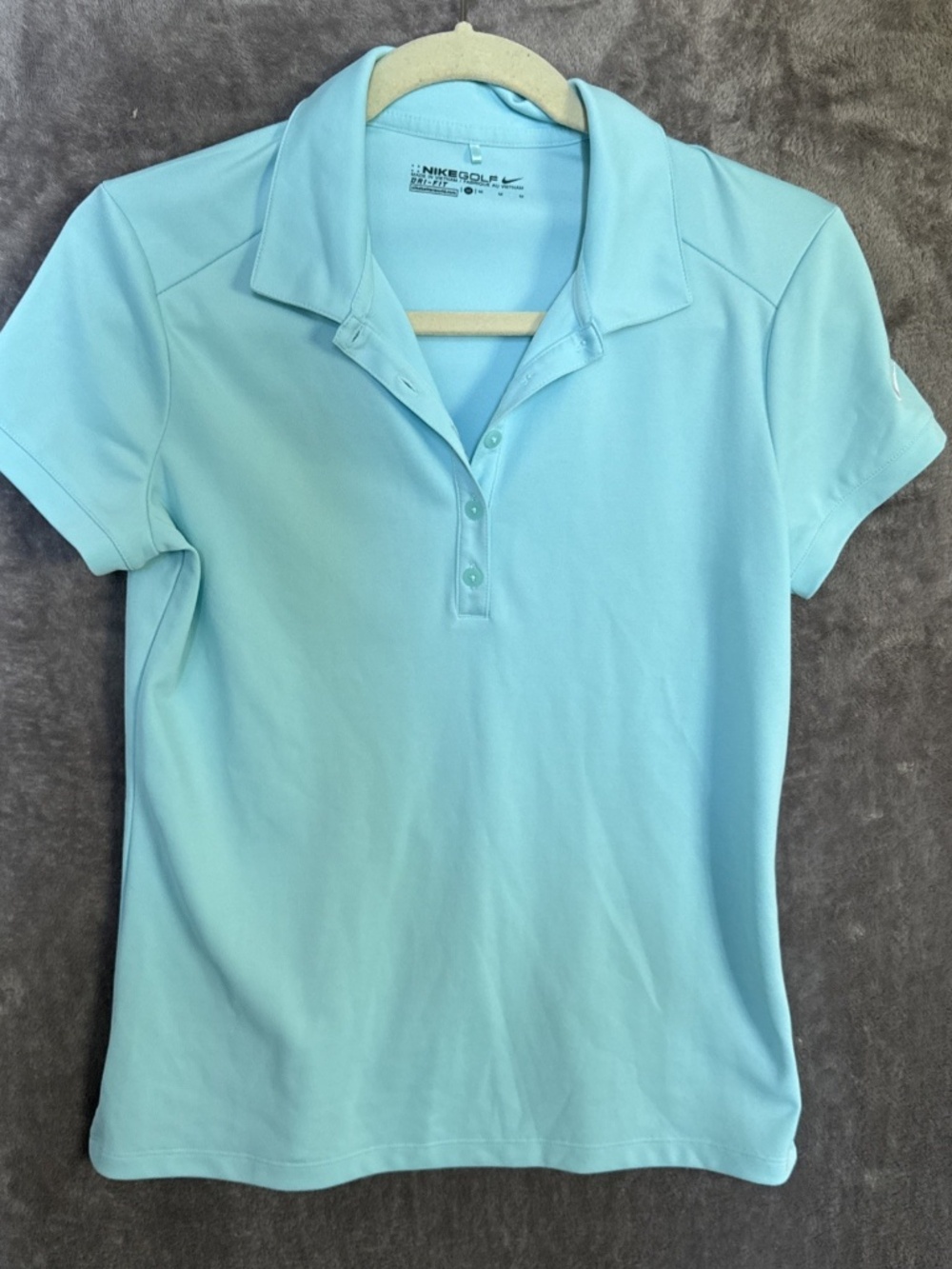 Nike Golf Women’s Polo Shirt Dri-Fit Top Blue Size Medium Golf
